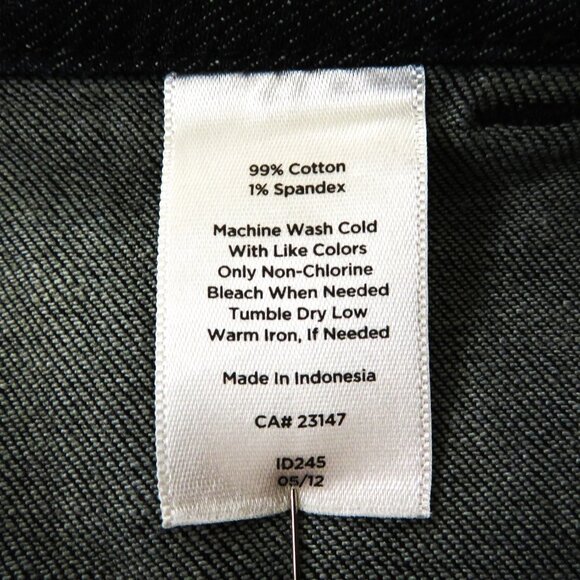 Talbots Embellished Denim Trouser 14 Black Solid - Picture 5 of 6